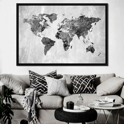 World Map 9 - Mateo Canvas Wall Art