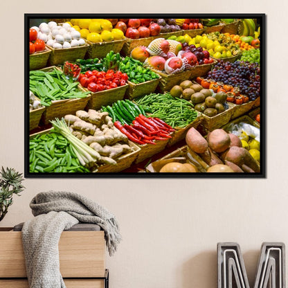 Fruit & Vegetables Market Canvas Wall Art