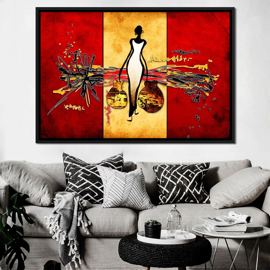 African Silhouette Canvas Wall Art