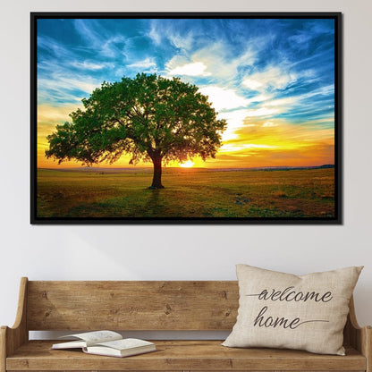 Sunrise Tree Canvas Wall Art