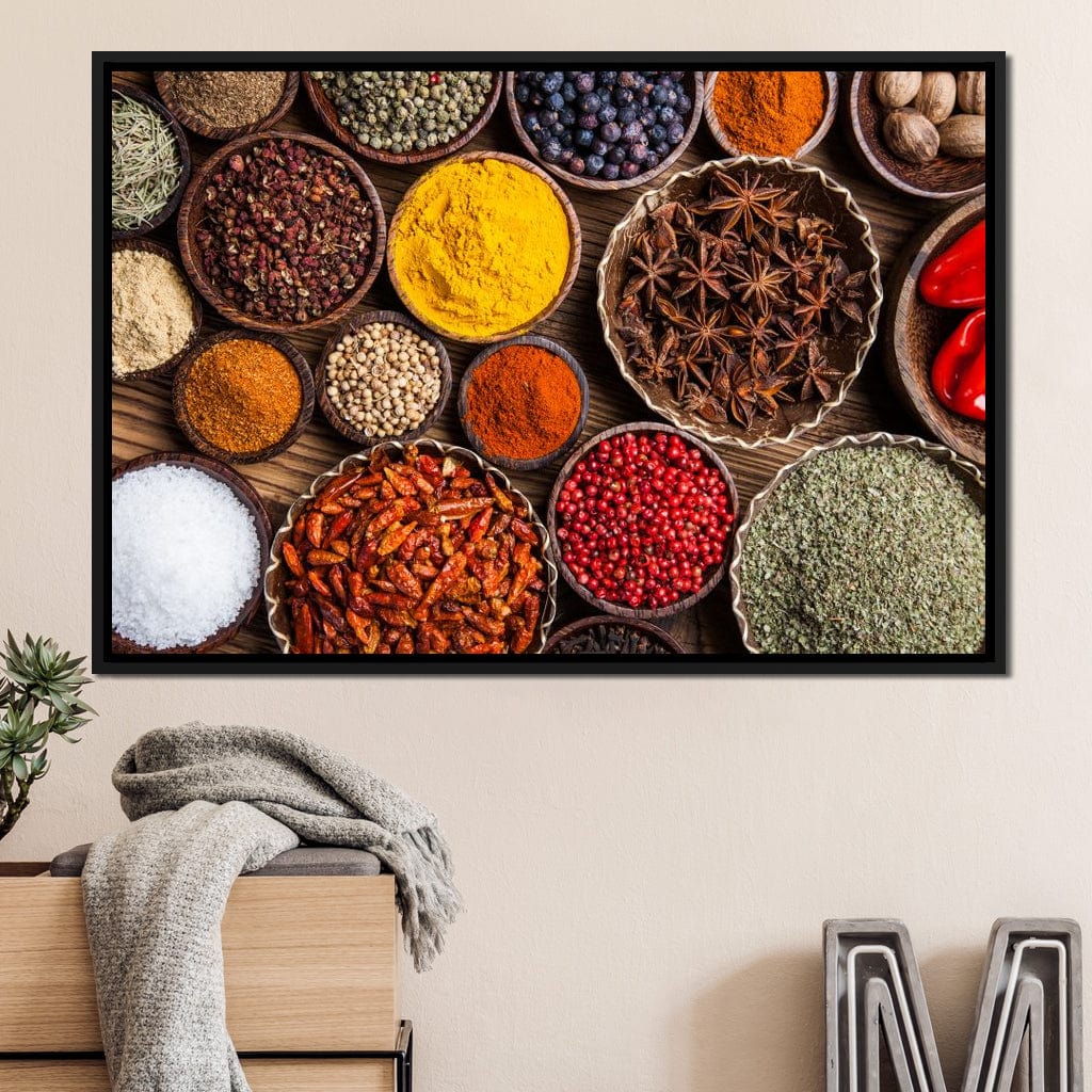 Spices Selection Canvas Wall Art