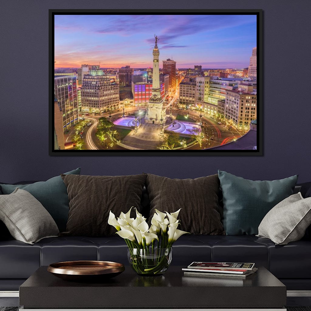 Indianapolis Skyline Canvas Wall Art
