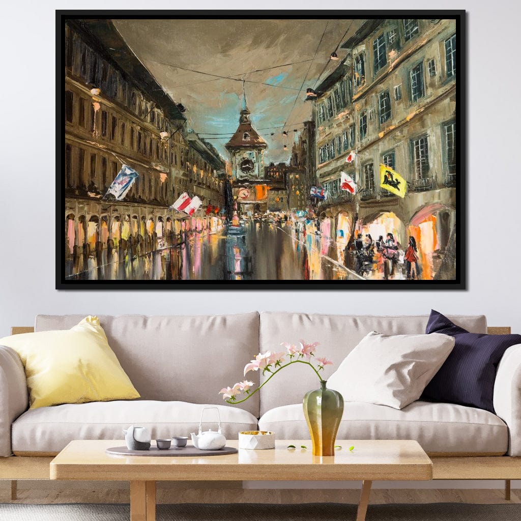 European City Canvas Wall Art