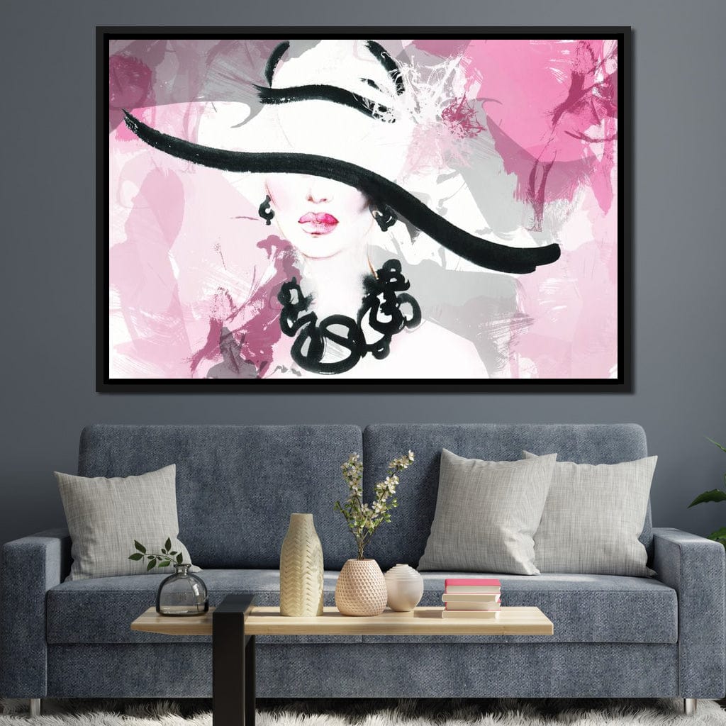 Fashionista Portrait Canvas Wall Art
