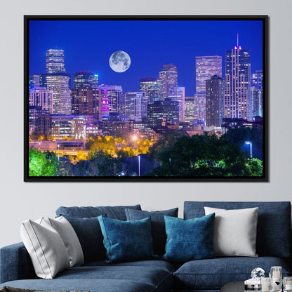 Denver Skyline Canvas Wall Art