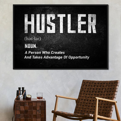 Hustle Canvas Wall Art