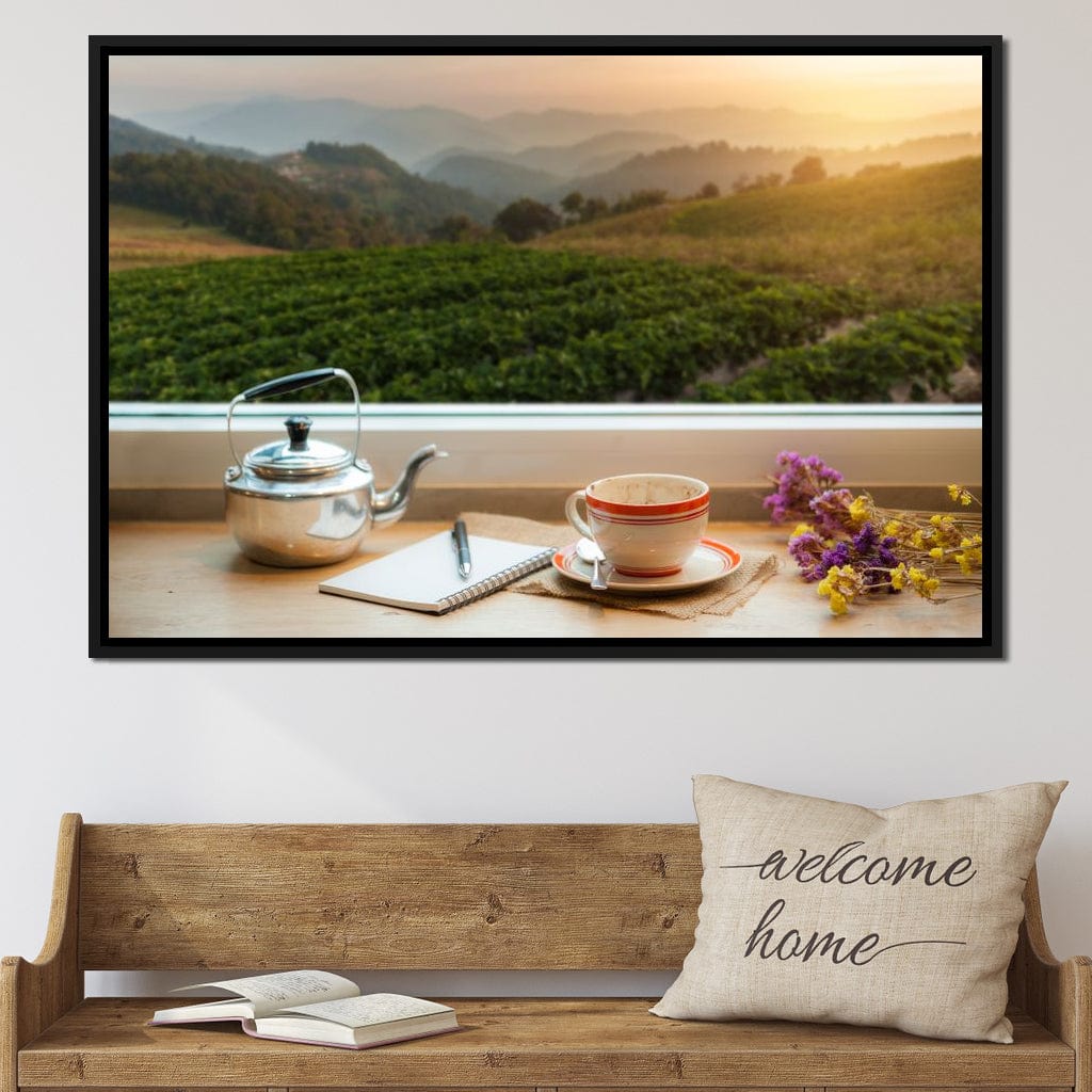 Coffee with a View Canvas Wall Art