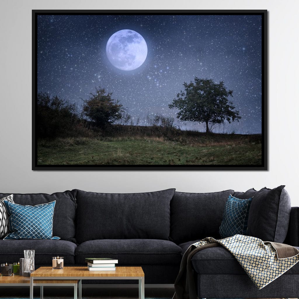 Beautiful Moonlight Canvas Wall Art