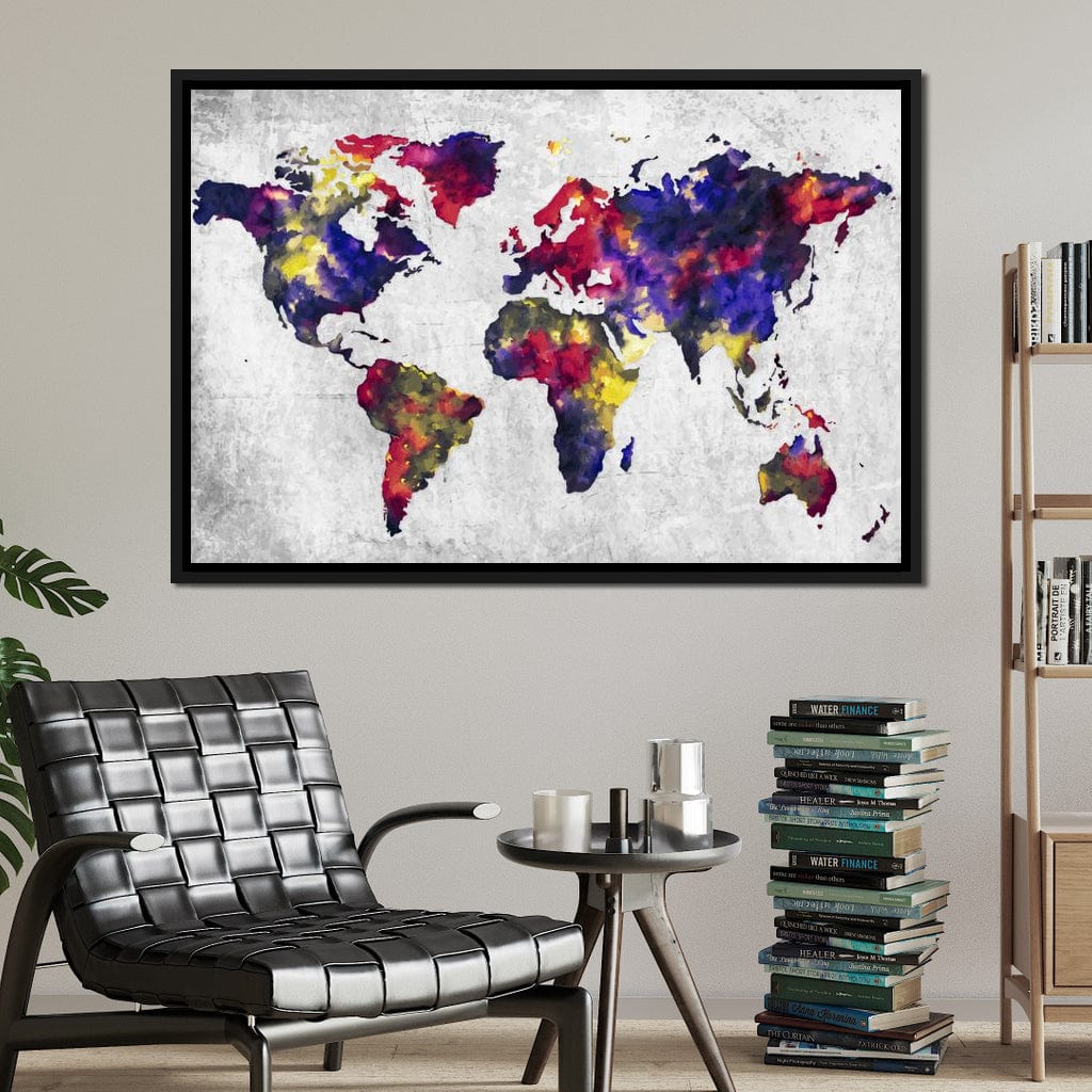 World Map 1 - Mateo Canvas Wall Art