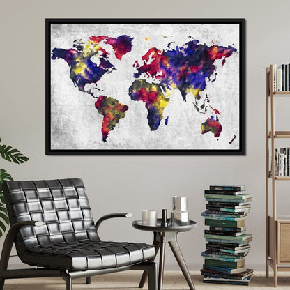 World Map 1 - Mateo Canvas Wall Art