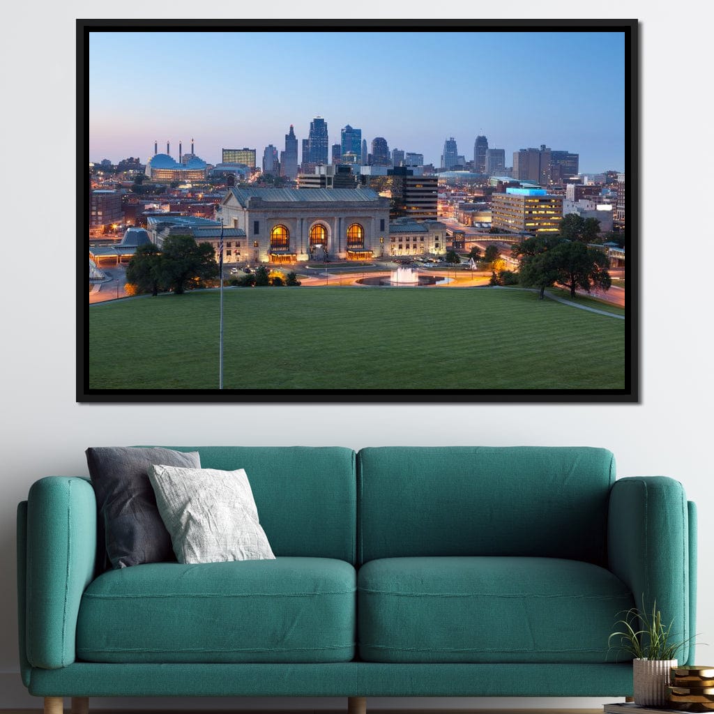 Kansas City Skyline Canvas Wall Art