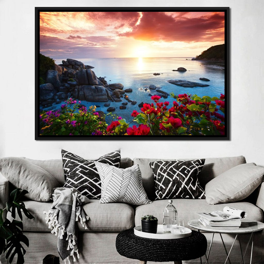 Tranquil Beach Resort Canvas Wall Art