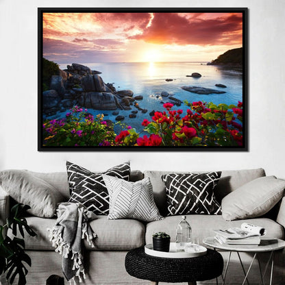Tranquil Beach Resort Canvas Wall Art