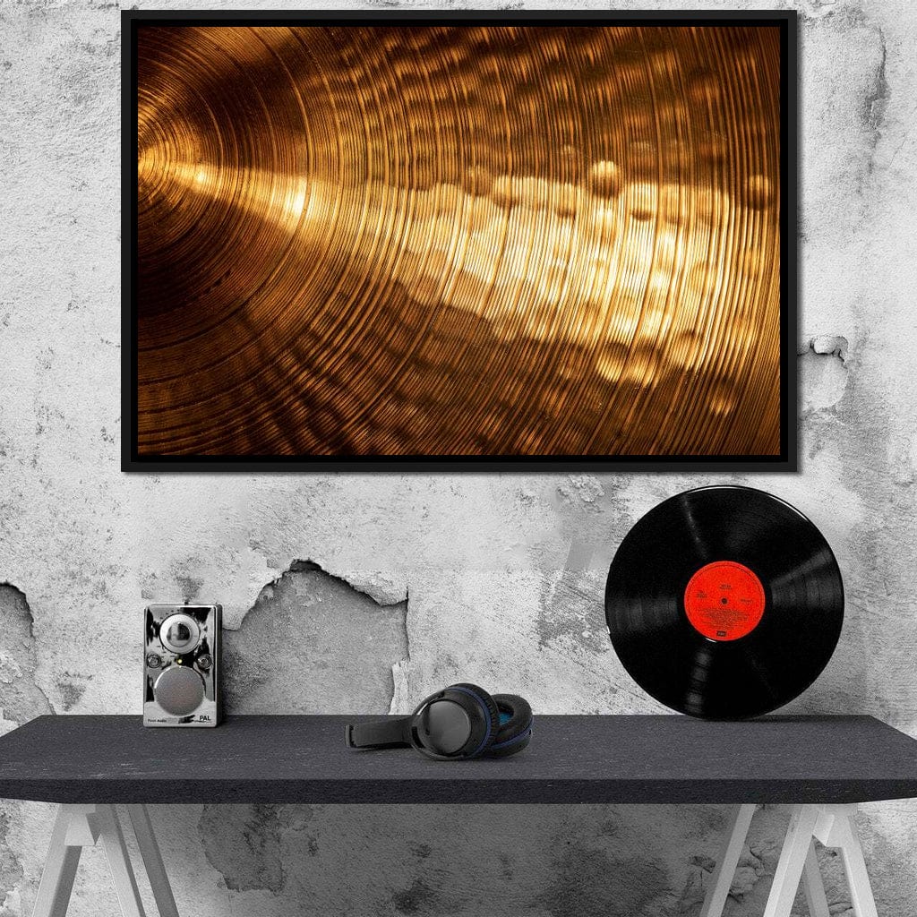 Golden Cymbal Canvas Wall Art