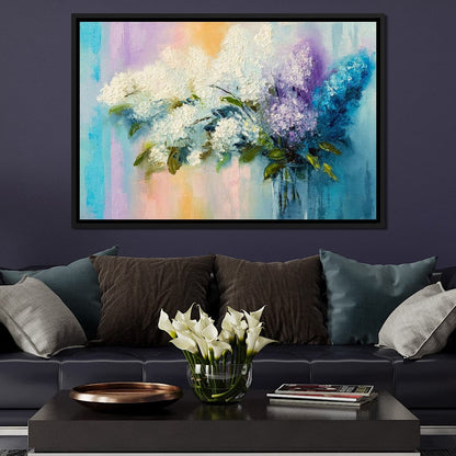 Lilac Flowers Canvas Wall Art