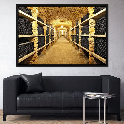 Wall of Wine Bottles Canvas Wall Art