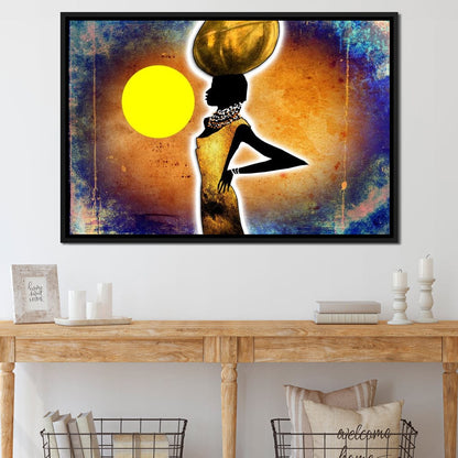 African Woman Canvas Wall Art