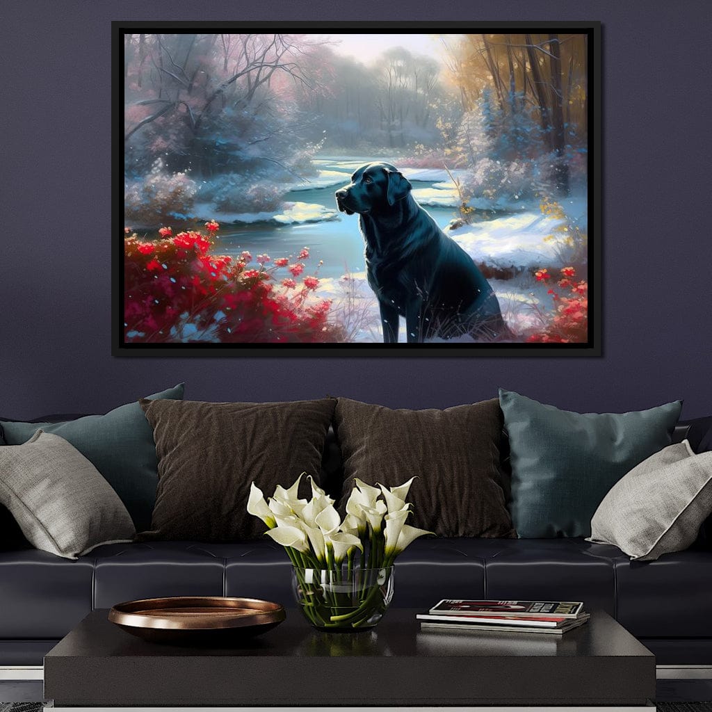 Winter Labrador Canvas Wall Art