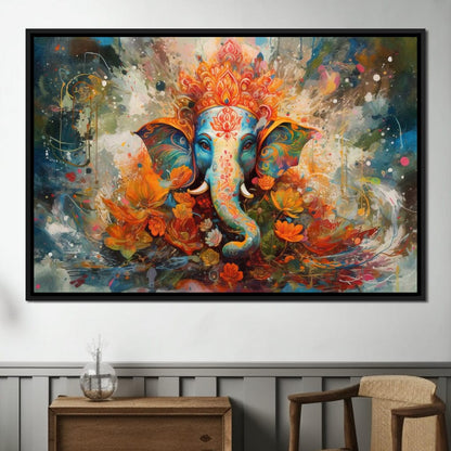 Ganesha's Grace Canvas Wall Art