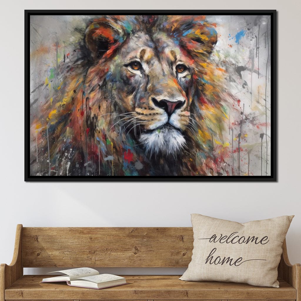 Urban Jungle: Lion Canvas Wall Art