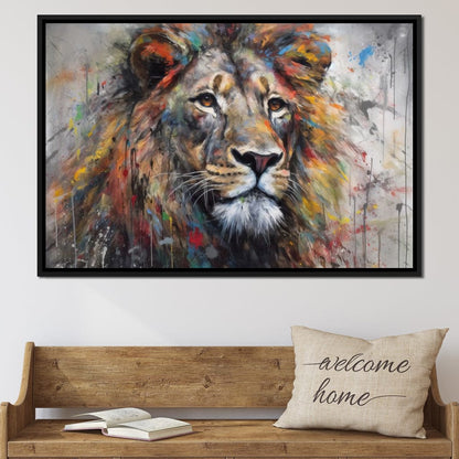 Urban Jungle: Lion Canvas Wall Art