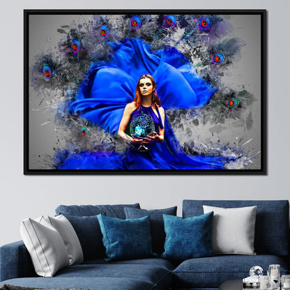 Feather Gown Canvas Wall Art