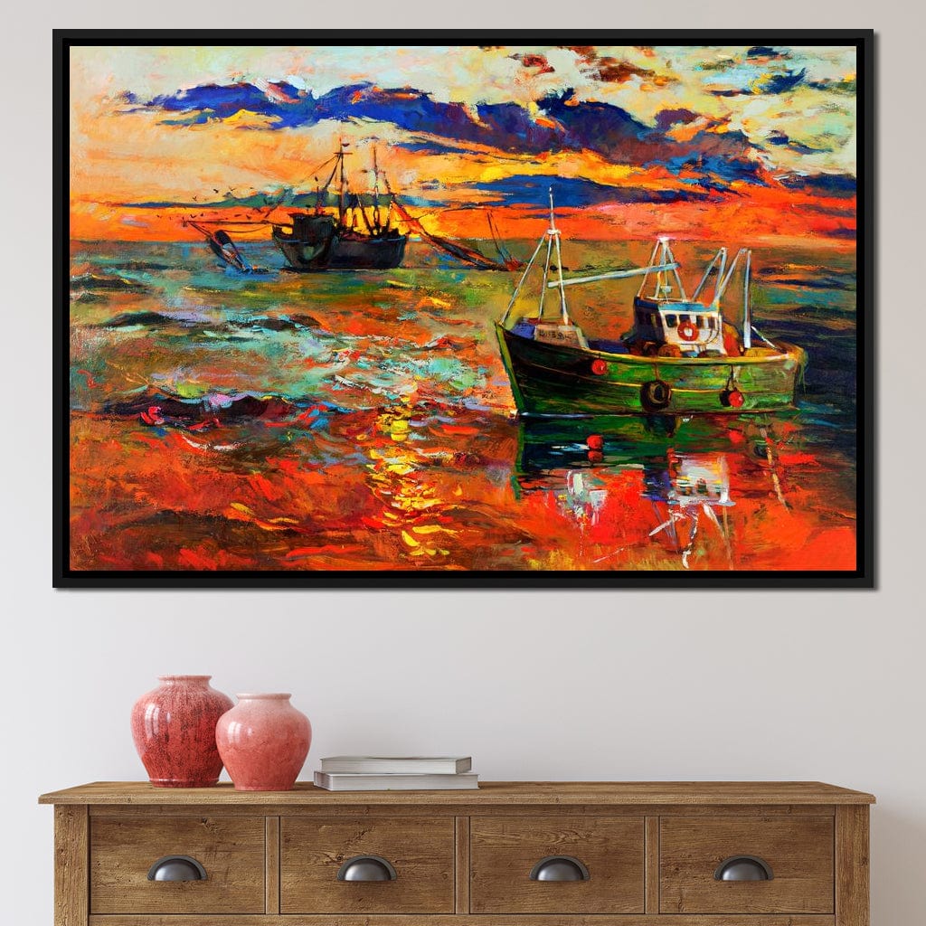 Fishing Boats Canvas Wall Art