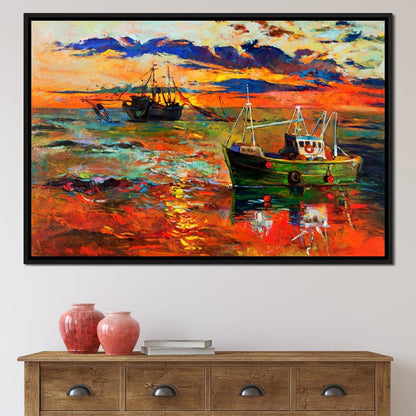 Fishing Boats Canvas Wall Art