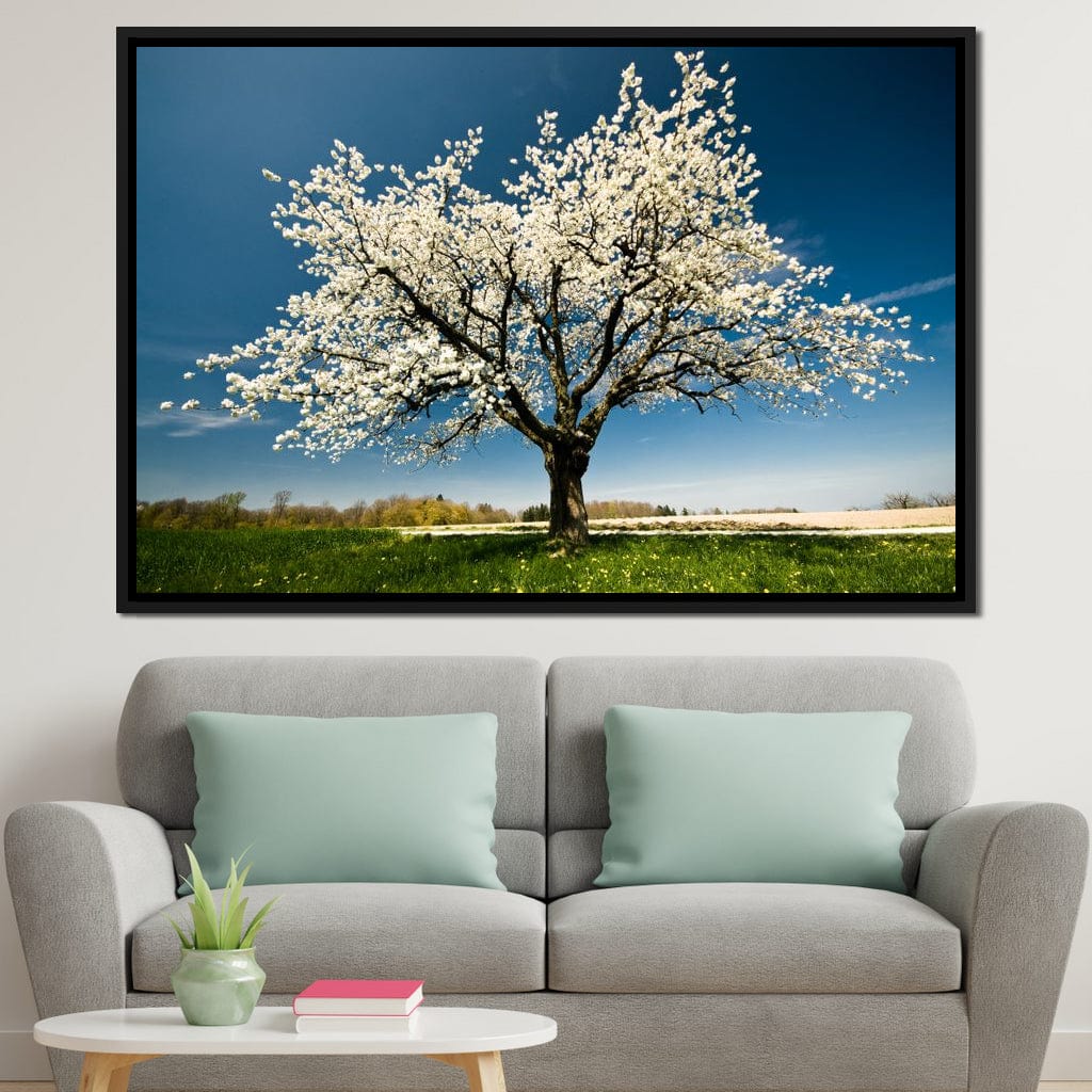 White Tree Canvas Wall Art