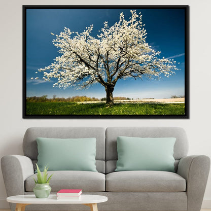 White Tree Canvas Wall Art