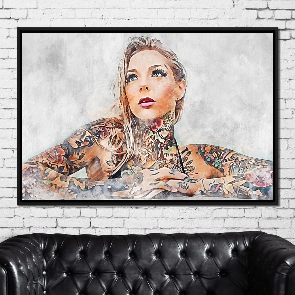 Girl Tattoo 2 - Mateo Canvas Wall Art