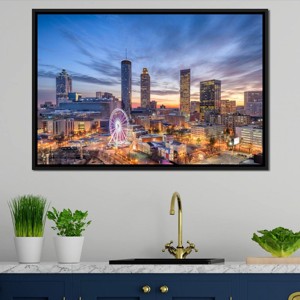 Atlanta Skyline Canvas Wall Art