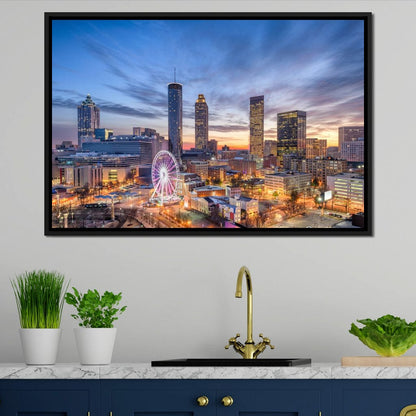 Atlanta Skyline Canvas Wall Art