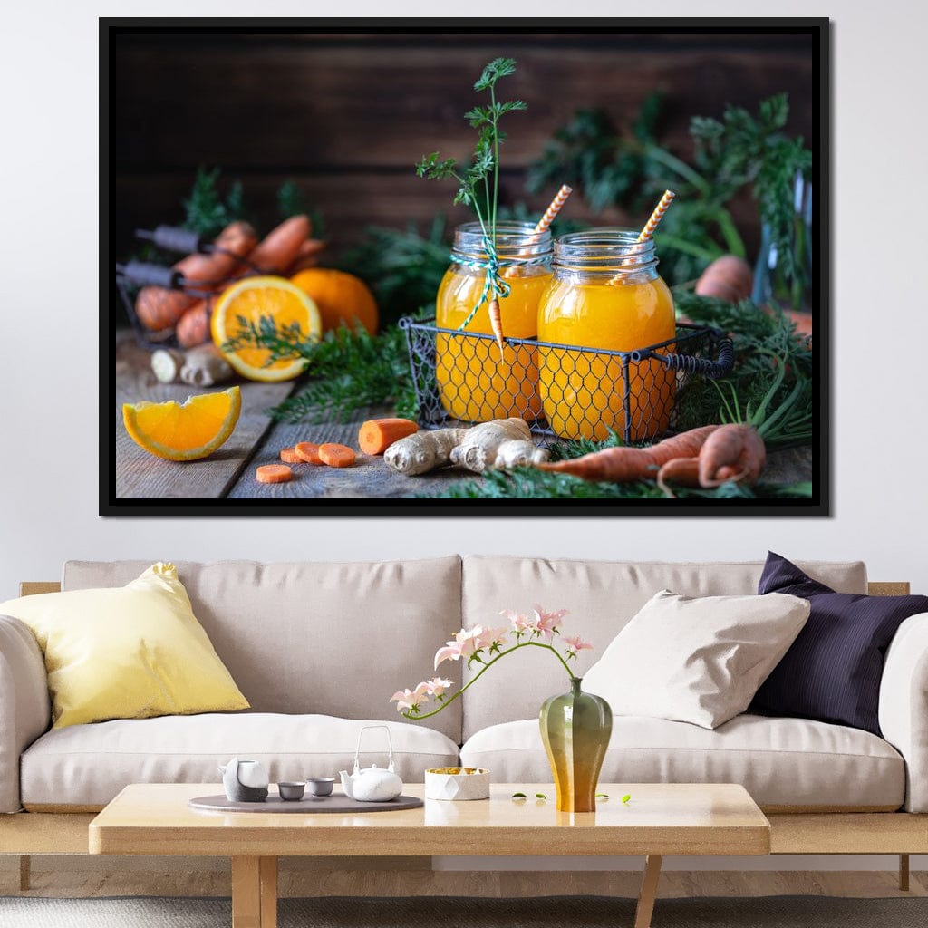 Fresh Orange Juice Canvas Wall Art