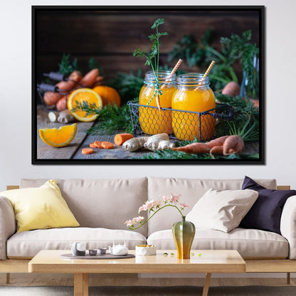Fresh Orange Juice Canvas Wall Art