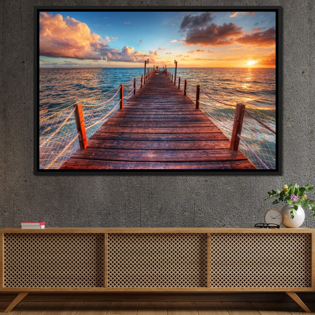 West Coast Sunset Canvas Wall Art