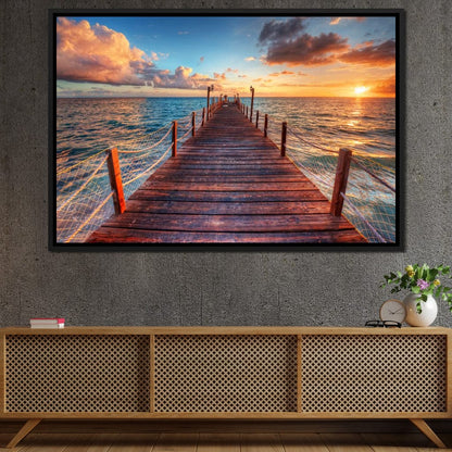 West Coast Sunset Canvas Wall Art