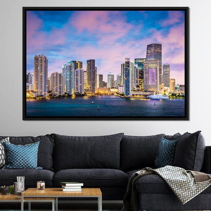 Downtown Miami Canvas Wall Art
