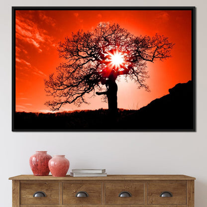 Red Dusk Canvas Wall Art