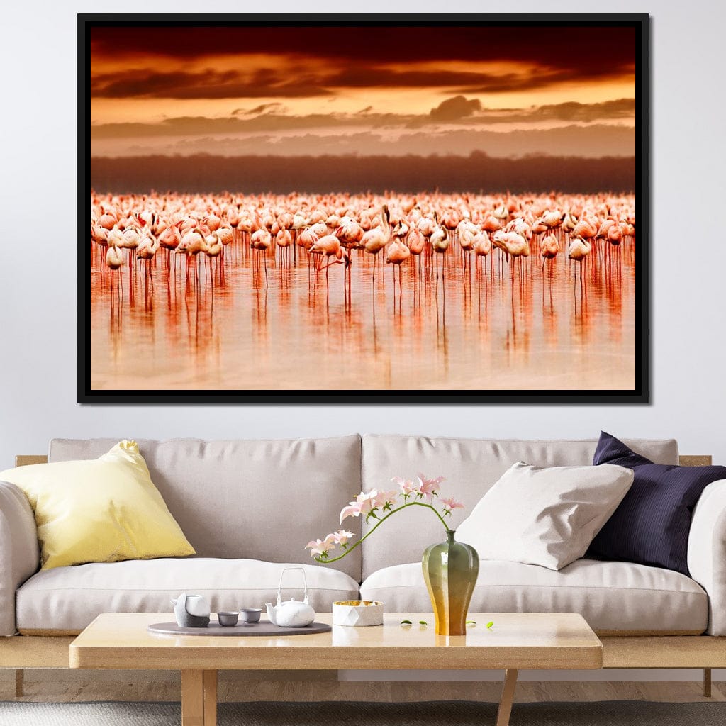 Lake Nakuru Flamingos Canvas Wall Art