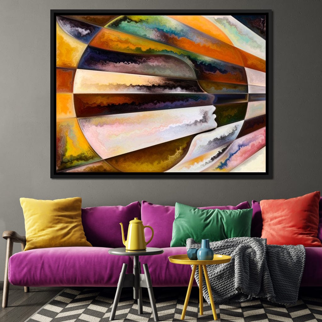 Colored Visage Canvas Wall Art