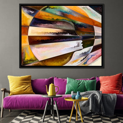 Colored Visage Canvas Wall Art