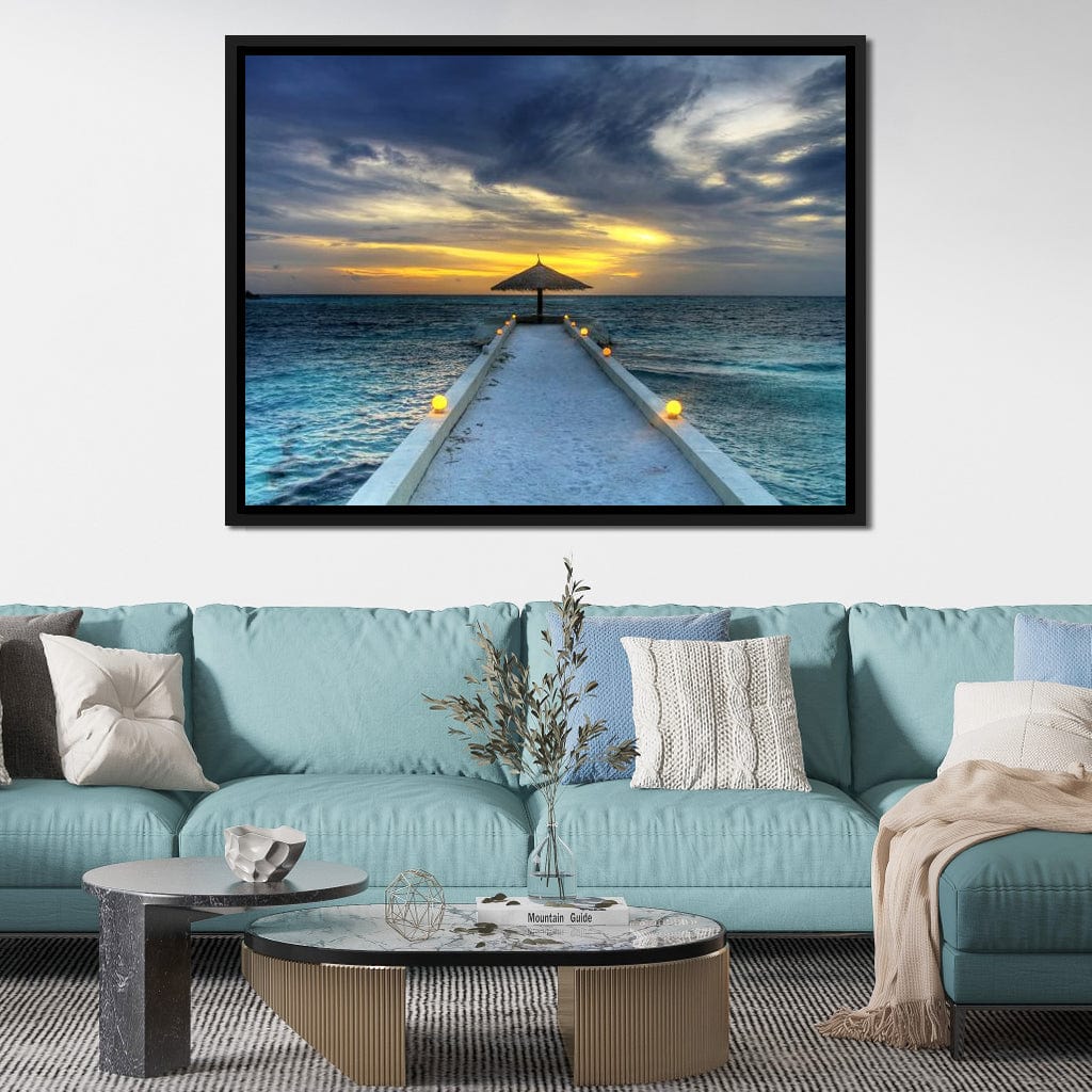 Maldivian Sunset Canvas Wall Art