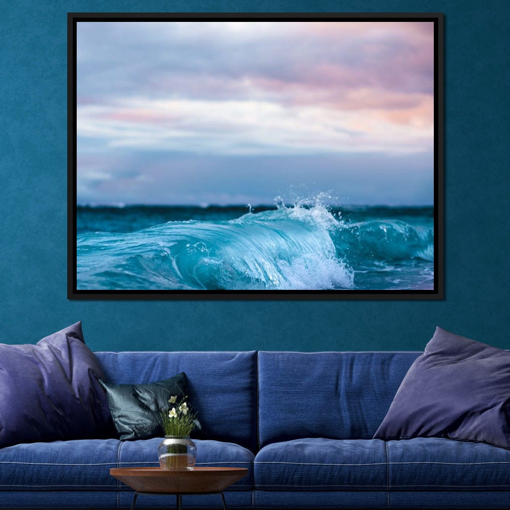 Blue Waves Canvas Wall Art