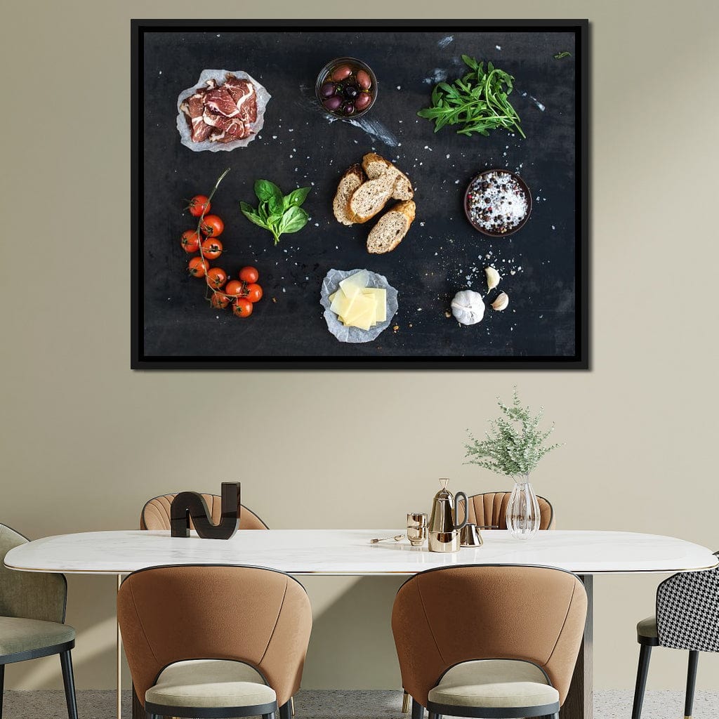 Sandwich Ingredients Canvas Wall Art