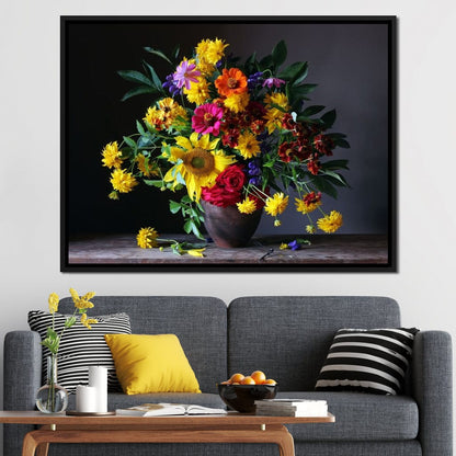 Sunflower Bouquet Canvas Wall Art