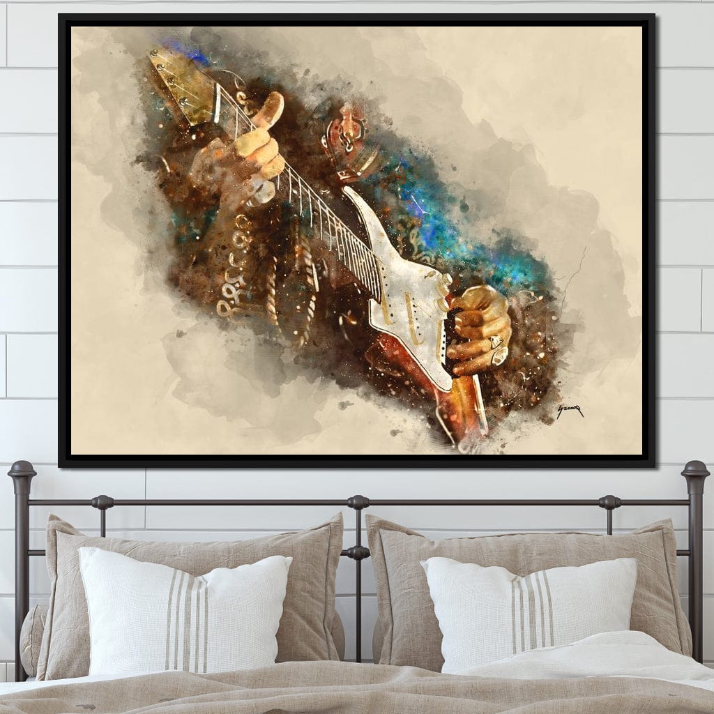 Jimmy Hendrix's Electric Guitar Canvas Wall Art