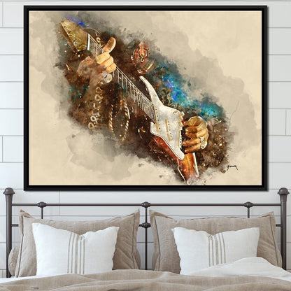 Jimmy Hendrix's Electric Guitar Canvas Wall Art