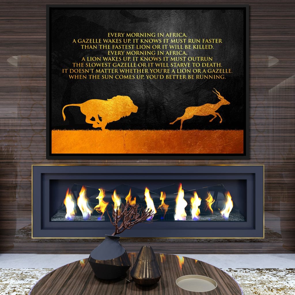 Lion & Gazelle Canvas Wall Art