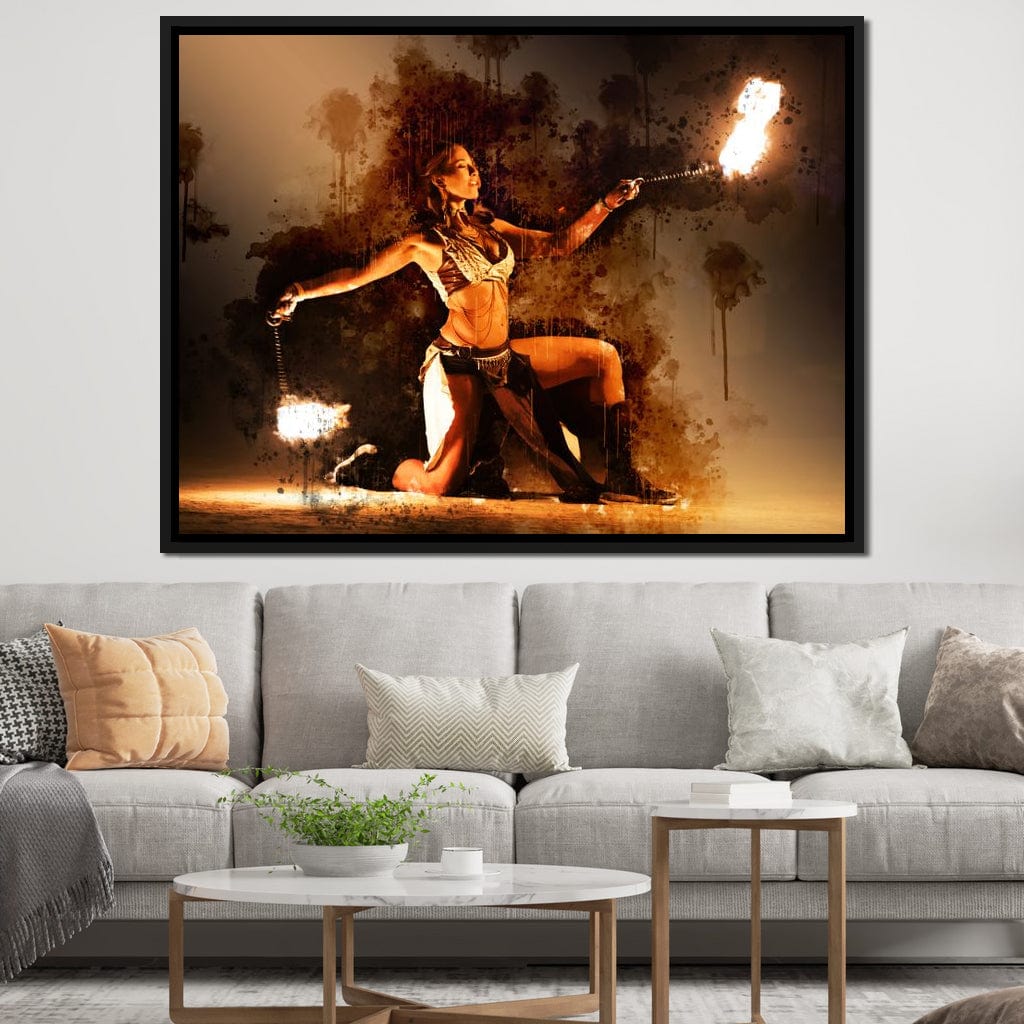 Flaming Nights Canvas Wall Art